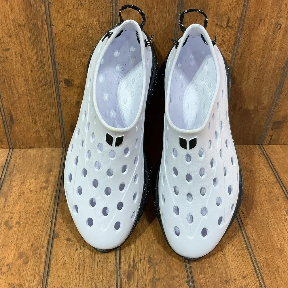 Kane Revive Active Recovery Shoes Men's Size 14 White Black Slip On Clogs